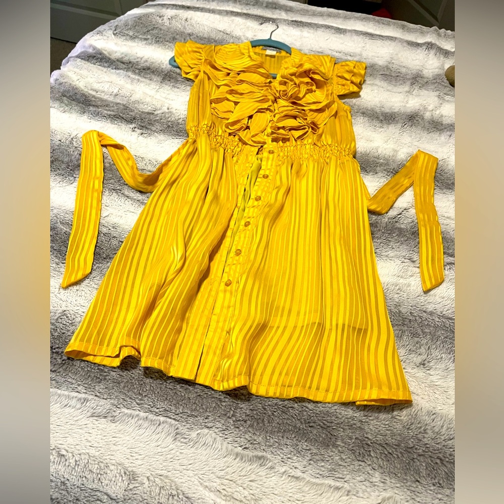 Ruffled yellow sundress